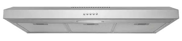 Photo 1 of 36 in. 58 CFM Convertible Under Cabinet Range Hood in Brushed Stainless Steel 