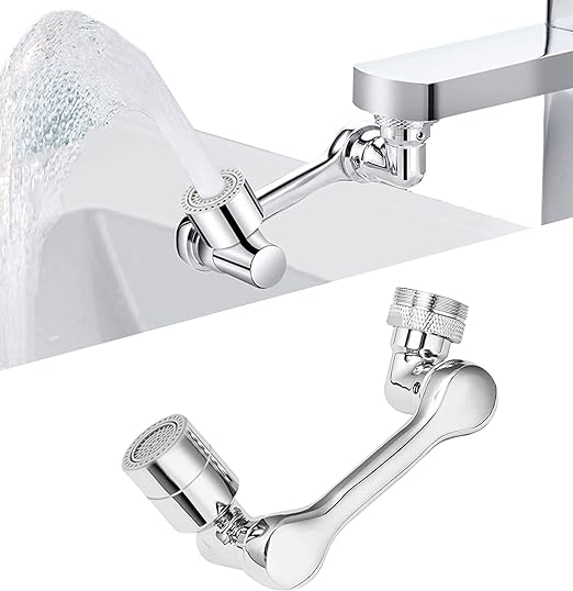 Photo 1 of 1080°copper Rotating Faucet Extender, Universal Large Angle Faucet Aerator Attachment, 2 Water Modes, Splashing Filter Swivel Extension Faucet Aerator for Kitchen Bathroom Sink Toddlers