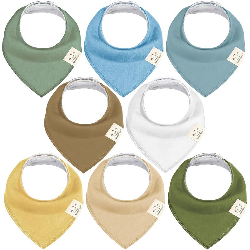 Photo 1 of 8-Pack Organic Baby Bandana Drool Bibs - Bandana Bibs for Baby Boy, Baby Girl, Baby Boy Bibs, Baby Bibs for Eating, Bibs 0-6 months, Bibs 6-18 months, Teething Bibs for Infants (Daybreak)
