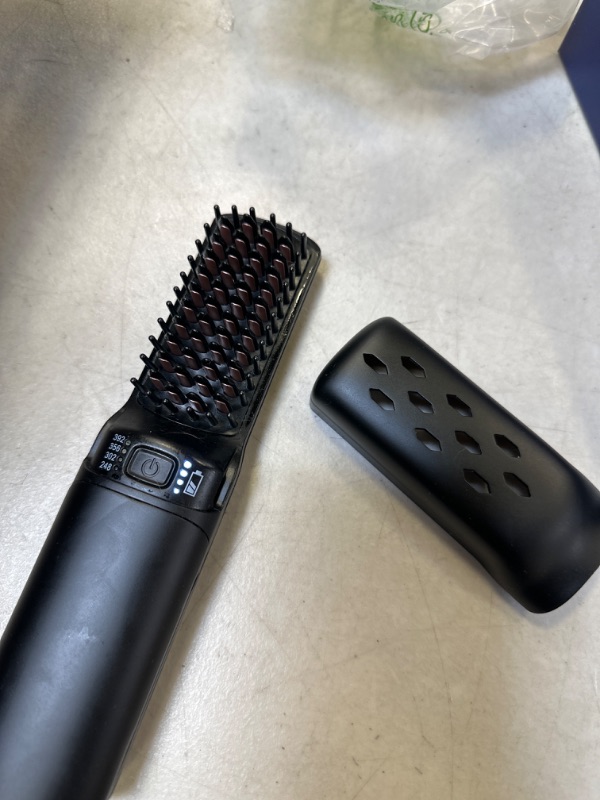 Photo 2 of IHHAIR Premium Beard Mini Straightener Brush, Professional Straightener Brush for Men, Rechargeable 6400 mAh Straightening Tool Heated Comb, for Short & Long Beards for Home and Travel