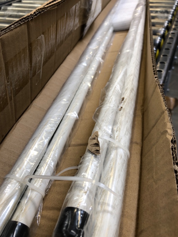 Photo 2 of 2 Pack Curtain Rods, Room Darking Wrap Around Single Window Rod 3/4 Inch Telescoping Drapery Rod, 84-120”, Brushed White Brushed White 84-120"