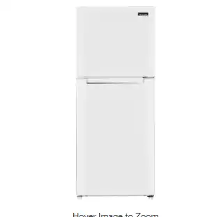 Photo 1 of 10.1 cu. ft. Top Freezer Refrigerator in White
