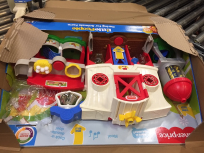 Photo 2 of Fisher-Price Little People Farm Toy, Toddler Playset with Lights Sounds and Smart Stages Learning Content & Little People Around The Neighborhood Vehicle Pack SIOC/FFP+ Vehicle Pack