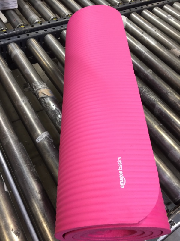 Photo 2 of Amazon Basics 1/2-Inch Extra Thick Exercise Yoga Mat Pink Yoga Mat