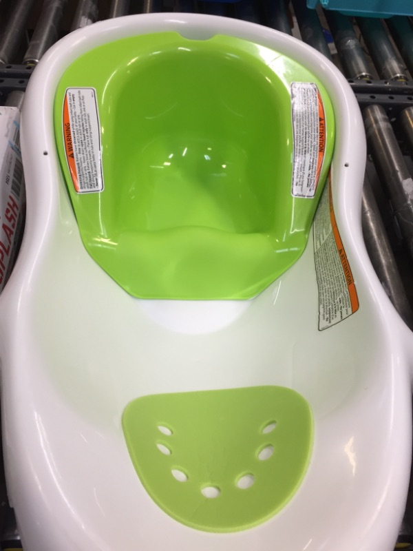 Photo 1 of Fisher-Price Baby Bath Tub, 4-in-1 Newborn to Toddler Tub with Infant Seat Bath Toys and Sling ‘n Seat Tub, Green Green - Frustration Free Package