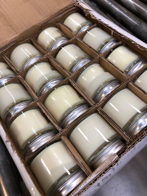 Photo 2 of 48 Pack Mini Mason Jar Candles 4 oz Small Lavender Scented Jar Candles in Bulk Wax Stress Relief Aromatherapy Candles for Wedding Birthday Gifts Bridal Baby Shower Party Favors Silver Lid
