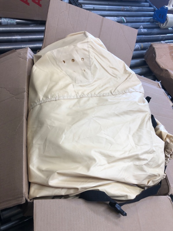 Photo 1 of iCOVER Trailerable Boat Cover- 17'-19' Waterproof Heavy Duty Boat Cover, Fits V-Hull,Fish&Ski,Pro-Style,Fishing Boat,Runabout,Bass Boat, up to 17ft-19ft Long X 96" Wide Sand D:17'-19' Long,Beam Width up to 96"