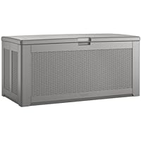 Photo 1 of  Rubbermaid Outdoor Extra Large 134 Gallon Capacity Deck Box (Gray)