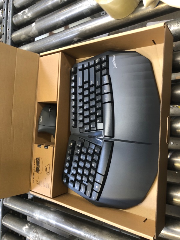 Photo 2 of Perixx PERIDUO-813B US, Wireless Ergonomic Compact Keyboard & Vertical Mouse - Bundle with a 6-Button Ergonomic Vertical Mouse - Black - US English