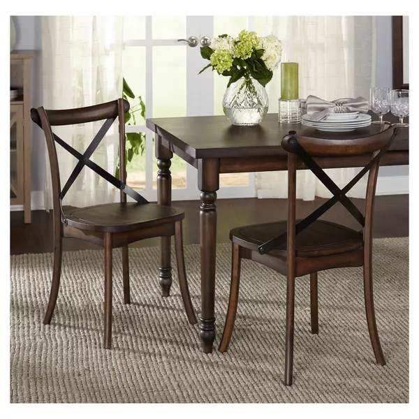 Photo 1 of Set of 2 Constance Cross Back Dining Chairs - Buylateral
