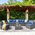 Photo 1 of *BOX 1 OF 3, INCOMPLETE SET* Ovios Outdoor Sectional Furniture 7-Piece with Cushions and Table
