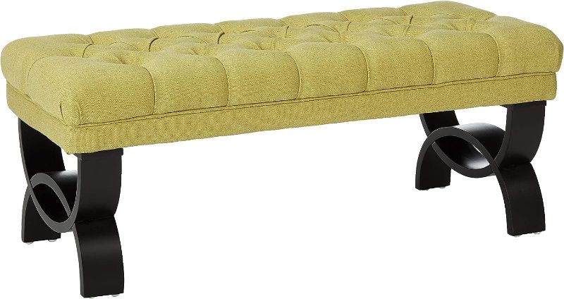 Photo 1 of Christopher Knight Home Scarlett Fabric Ottoman Bench, Light Green 17.25”D x 41.00”W x 16.75”H
