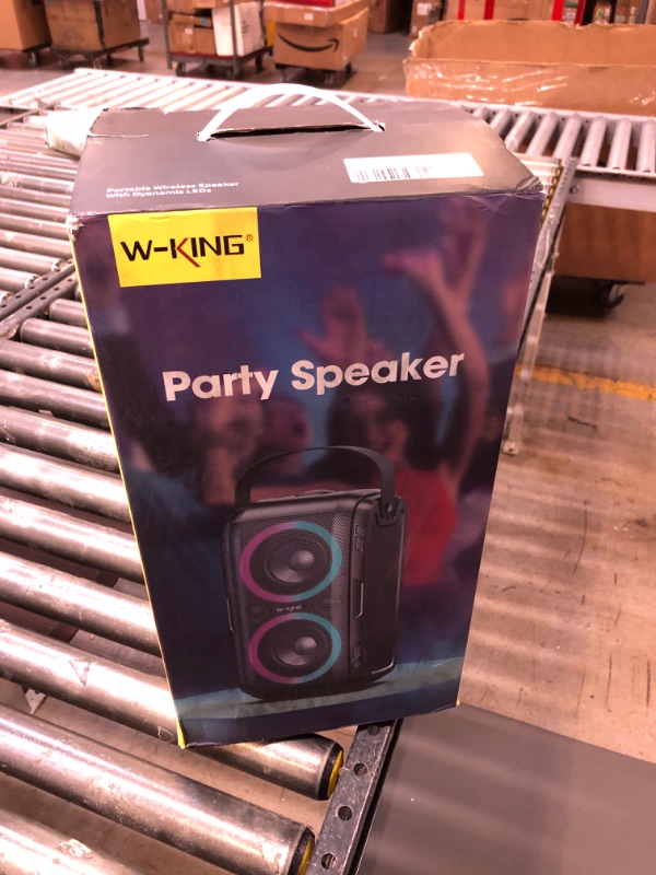 Photo 2 of W-KING 80W Bluetooth Speakers Loud, Super Rich Bass, Huge 105dB Sound Powerful Portable Wireless Outdoor Bluetooth Speaker, Mixed Color Lights, 24H Playtime, AUX, USB Playback, TF Card, Non-Waterproof