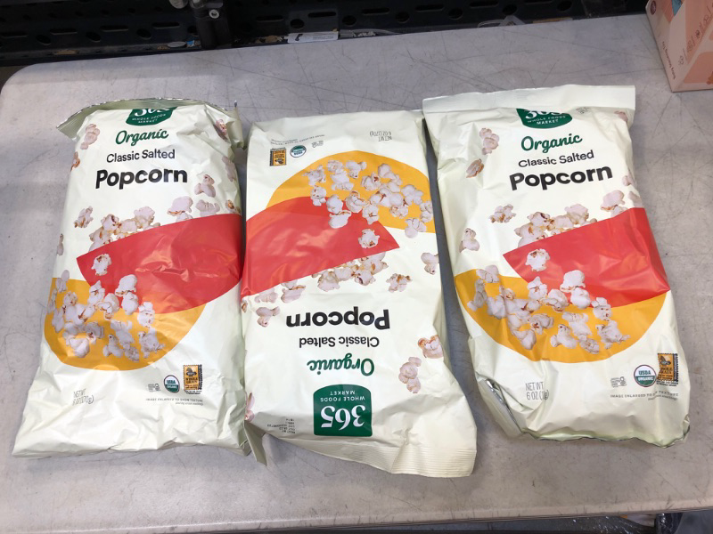 Photo 2 of 365 by Whole Foods Market, Organic Classic Salted Popcorn, 6 Ounce Salted 6.00 Ounce (Pack of 3)