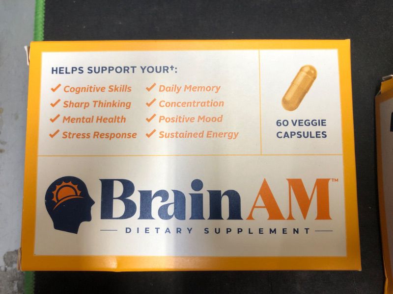 Photo 2 of BrainAM 60ct (30-Day) – Memory + Focus + Sustained Energy Supplement | Energize Brainwaves Daily | Patented Nootropics, Probiotics, Vitamins B6, B12, D, E, Phosphatidylserine, Alpha-GPC, Huperzine