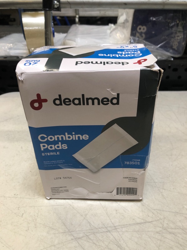 Photo 2 of Dealmed Sterile Abdominal (ABD) Combine Pads, 5" x 9" Individually Wrapped Abdominal Pads, Disposable and Latex-Free ABD Pads, Wound Dressing for First Aid Kit and Medical Facilities (Box of 20) 5” x 9” (Box of 20)