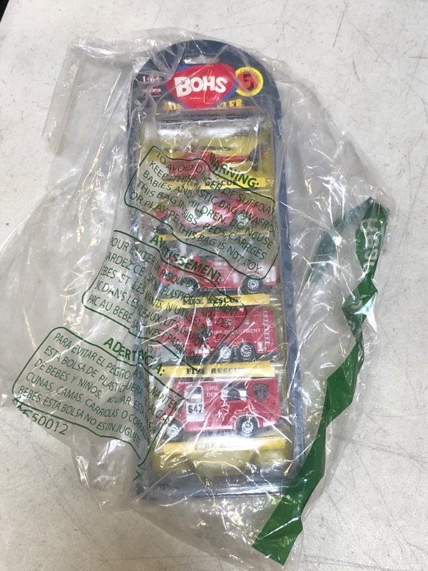 Photo 2 of BOHS Fire Emergency Race and Rescue Vehicles - Mini Die-cast Metal Miniature Model - Aerial Ladder Firetruck, Rescue Helicopter, Water Tank Fire Engine,Patrol Car,Commander Center (Pack of 5)
