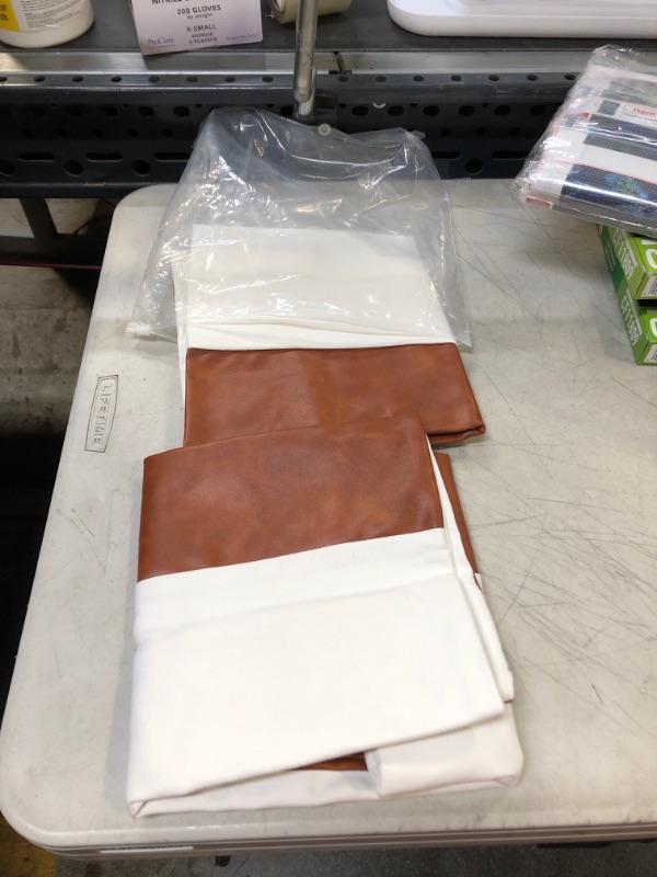 Photo 1 of 2 PC LEATHER PILLOW CASES ( SIZE: 22X22 )