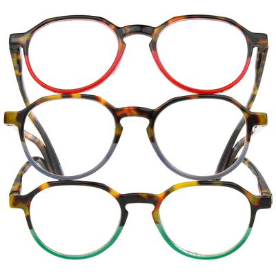 Photo 1 of OPTIQUE Trifecta Round Reading Glasses (3 Pack) +1.25
