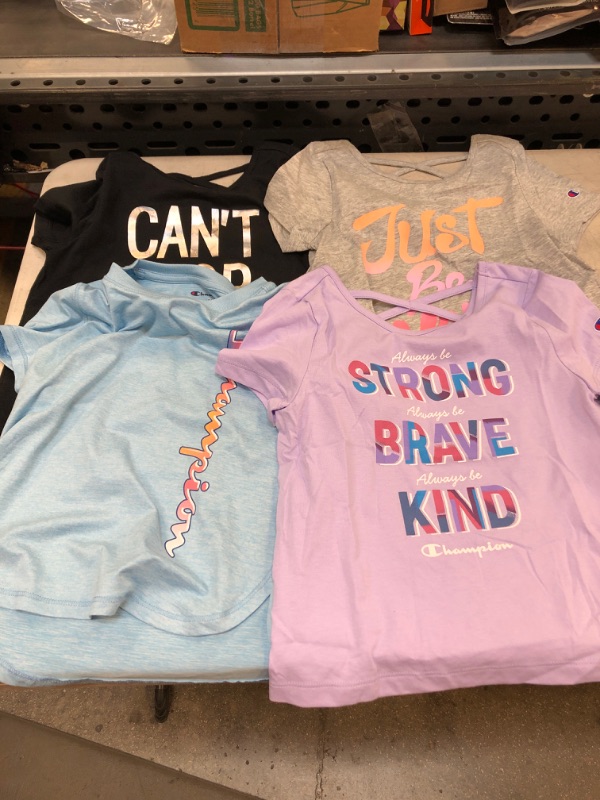 Photo 1 of 4 PC LITTLE GIRLS CHAMPIONS T SHIRTS ( SIZE: 5/6))