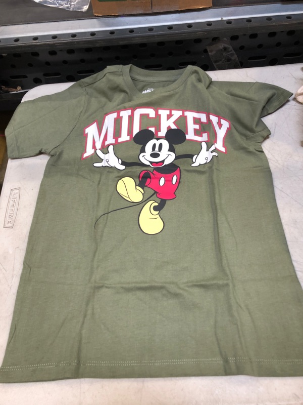 Photo 1 of  LITTLE BOY DARK GREEN MICKEY SHIRT ( SIZE: 10/12)