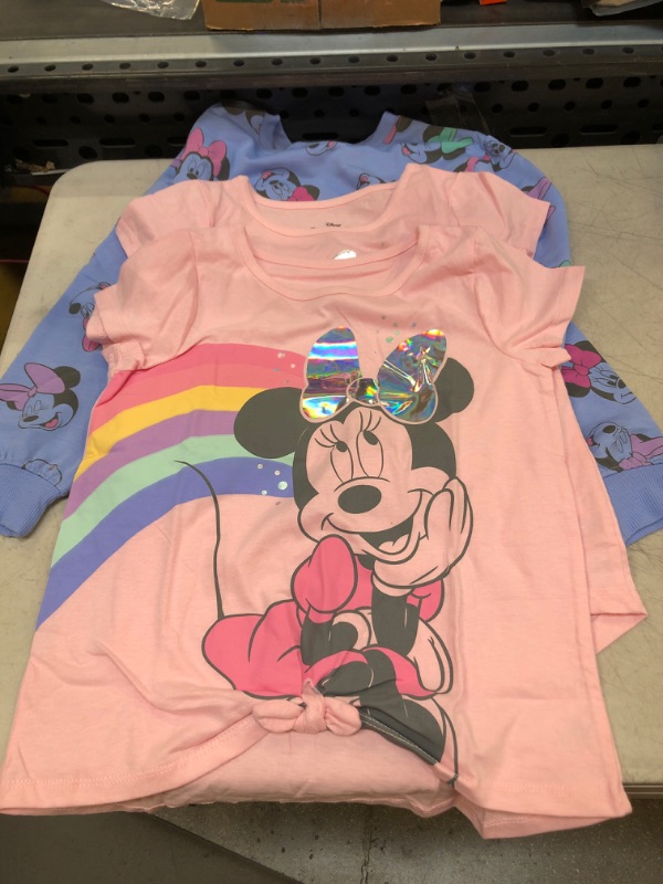 Photo 1 of 3 PC LITTLE GIRLS MINNIE MOUSE CLOTHING ( SIZES: 8 AND 6/7)