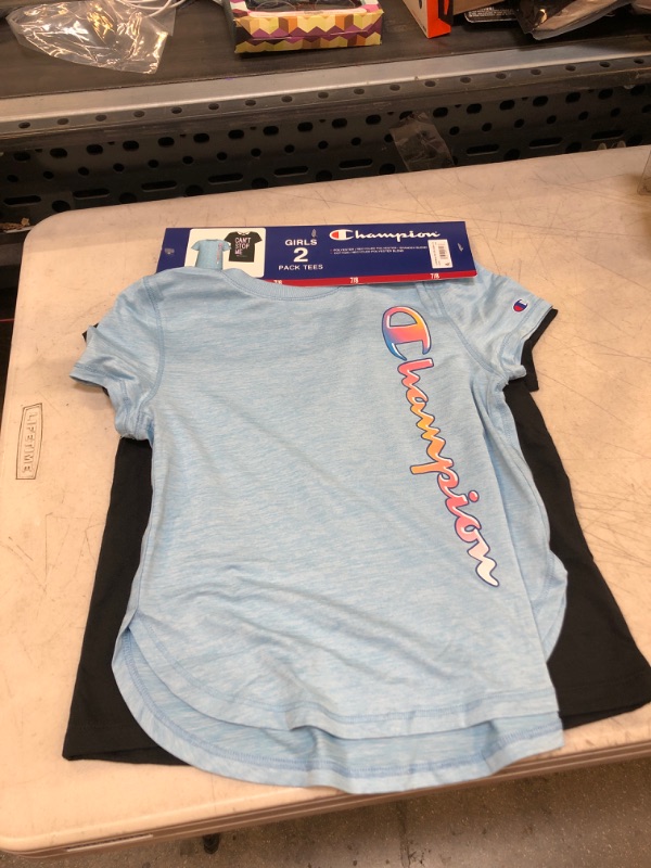 Photo 1 of 2 PC GIRLS CHAMPION PACK TEE ( SIZE: 7/8)