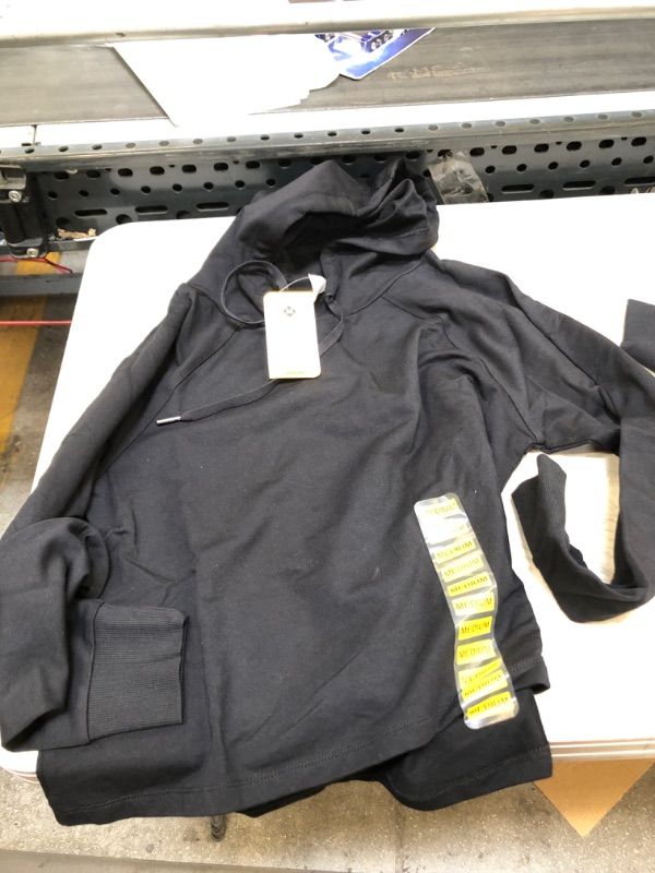 Photo 1 of  WOMENS BLACK FRENCH TERRY HOODIE ( SIZE: MED ) 