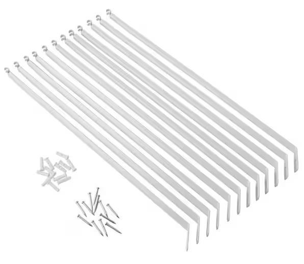 Photo 1 of 16 in. Shelf Support Bracket Steel (12-Pack)
