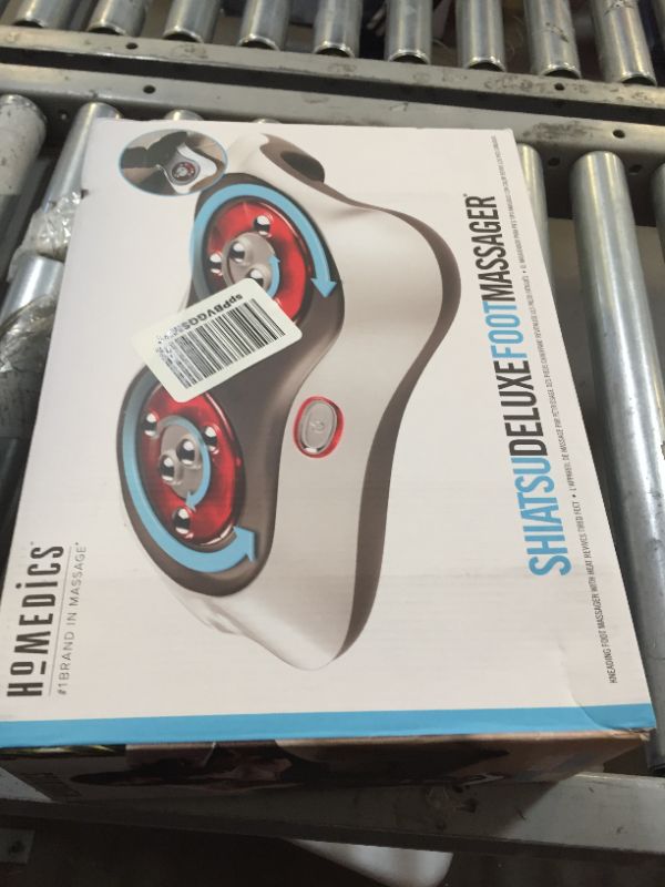 Photo 2 of HoMedics Deluxe Shiatsu Foot Massager with Heat – Therapeutic Kneading & Rolling Foot Massager Machine, 4 Rotational Heads with 10 Massage Nodes, Toe-Touch Control