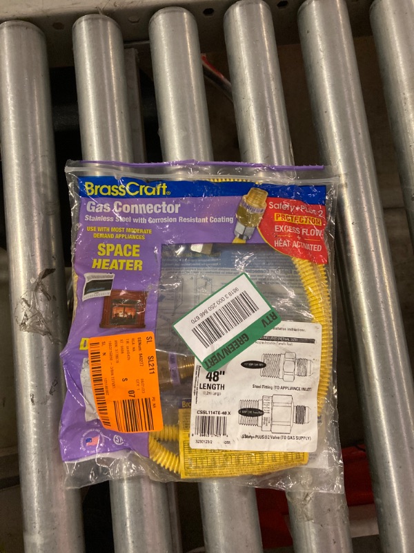 Photo 2 of 1/2 in. MIP x 1/2 in. MIP x 48 in. Gas Connector (3/8 in. O.D.) with Safety+Plus2 Thermal Excess Flow Valve (28,300 BTU)