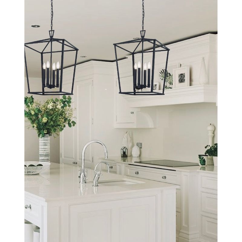 Photo 1 of The Barn Katrina Hill Rustic Black Kitchen Island Lantern
