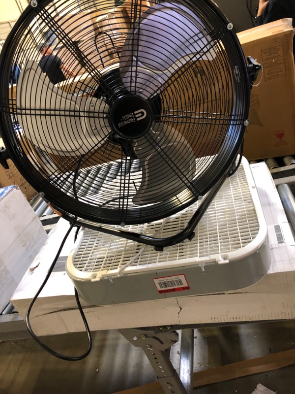 Photo 2 of  Metal Floor Fan, 3-Speed Powerful Cooling for Industrial, Commercial, and Home Spaces, 120°Tilt, 6.0 FT Cord - UL safety Listed, Black