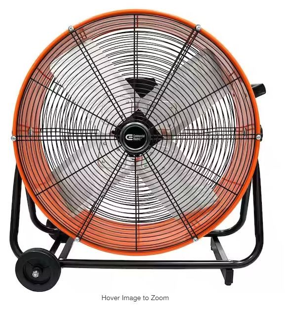 Photo 1 of 24 in. 2-Speed Heavy Duty Tilt Drum Fan
