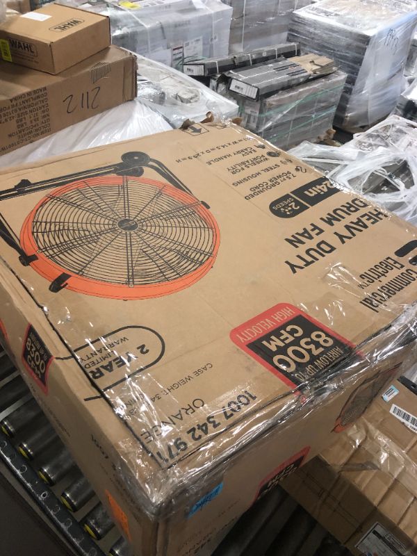 Photo 3 of 24 in. 2-Speed Heavy Duty Tilt Drum Fan
