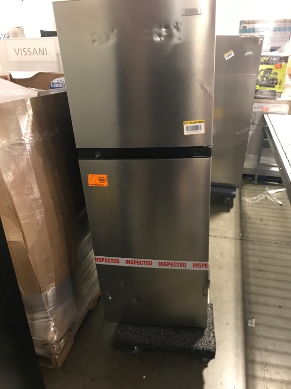 Photo 3 of 10.1 cu. ft. Top Freezer Refrigerator in Stainless Steel Look
