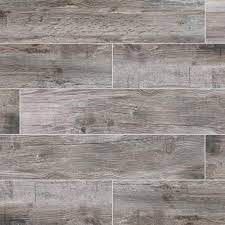 Photo 1 of (42pks, 6 pcs per pk)Laurelwood Smoke 8 in. x 47 in. Color Body Porcelain Floor and Wall Tile (15.2 sq.ft./Case)
