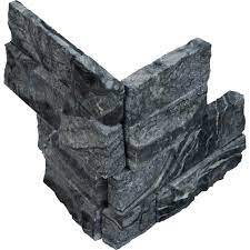 Photo 1 of (57pks) - 5 sets per box - Glacial Black Ledger Corner 6 in. x 6 in. x 6 in. Natural Marble Wall Tile (2.5 sq. ft. / case)
