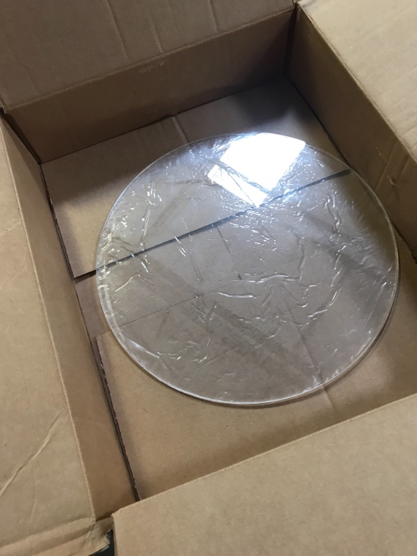 Photo 2 of 2 Qty 1/8" Round Plexiglass Sheet, 15 Inch Diameter Clear Acrylic Circle, Round Cake Disk Acrylic Sheet, Plexiglass Table Top, Round Acrylic Backdrop (15 Inch Diameter, 1/8”Thick, 2) 15 Inch Diameter, 1/8”Thick (2Qty) 1