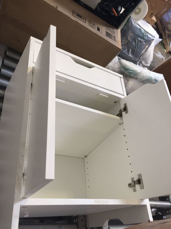 Photo 4 of 1-Drawer Nova White Storage Cabinet
