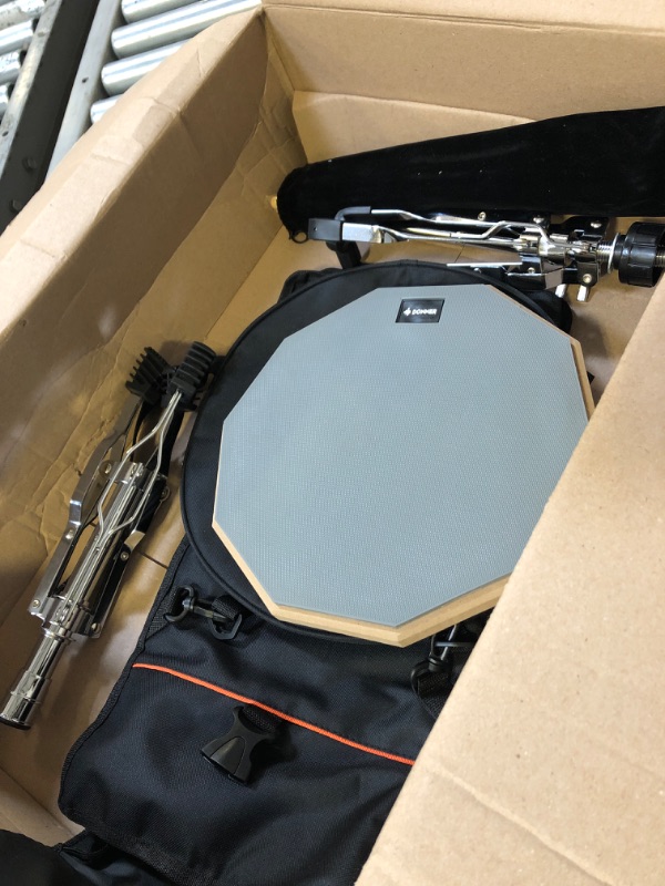 Photo 2 of Donner Drum Practice Pad With Snare Drum Stand Set & Drum Practice Pad with Drum Sticks