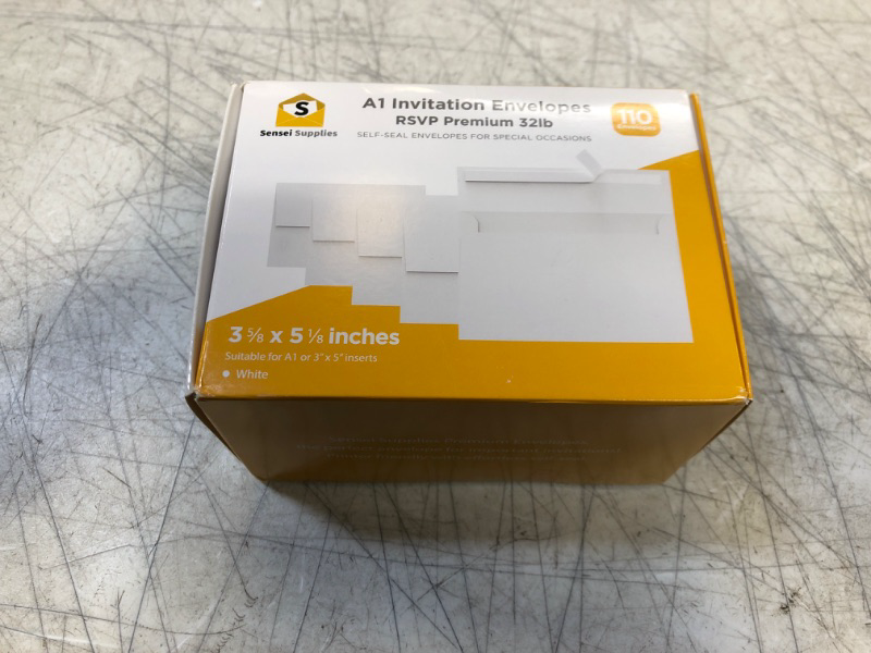 Photo 1 of White Invitation 5 x 7 Envelopes 110 pack - For 5x7 Cards - A7 - (5 x 7 inches) - Perfect for Weddings, Graduation, Any Cards - 120 GSM - 32lb/80lb Text - Peel, Press Self Seal - Square Flap