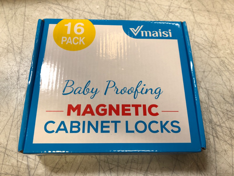 Photo 3 of 16 Pack Child Safety Magnetic Cabinet Locks - Vmaisi Children Proof Cupboard Baby Locks Latches - Adhesive for Cabinets & Drawers and Screws Fixed for Durable Protection Standard 16.0
