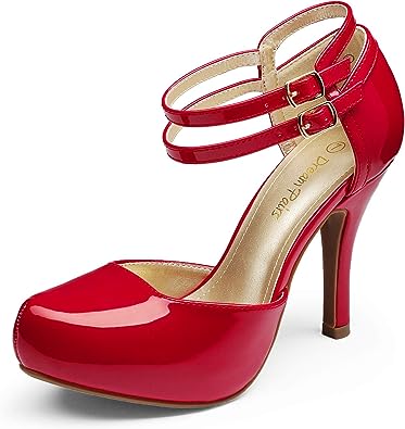 Photo 1 of DREAM PAIRS Office-02 Women's Classy Mary Jane Double Ankle Strap Almond Toe High Heel Pumps New (SIZE 10)