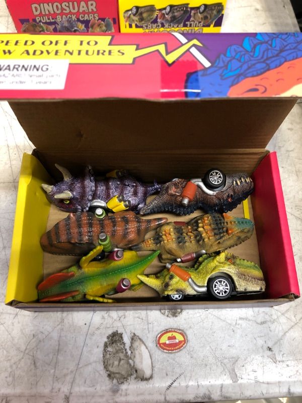 Photo 1 of DINOBROS Dinosaur Toys for Kids 3-5, Pull Back Dinosaur Cars for 3 4 5 6 7 Year Old Boys Girls 6 Pack Dino Toys Gifts for Toddlers