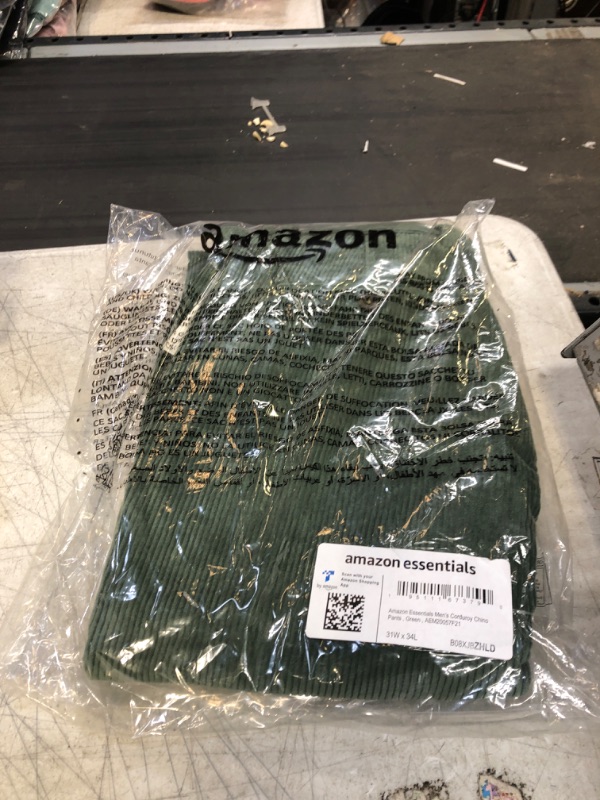 Photo 2 of Amazon Essentials Men's Slim-Fit Corduroy Chino Pant 31W x 34L Green