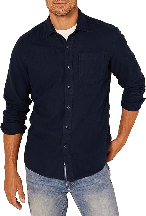 Photo 1 of Amazon Essentials Men's Slim-Fit Long-Sleeve Flannel Shirt SIZE M 
