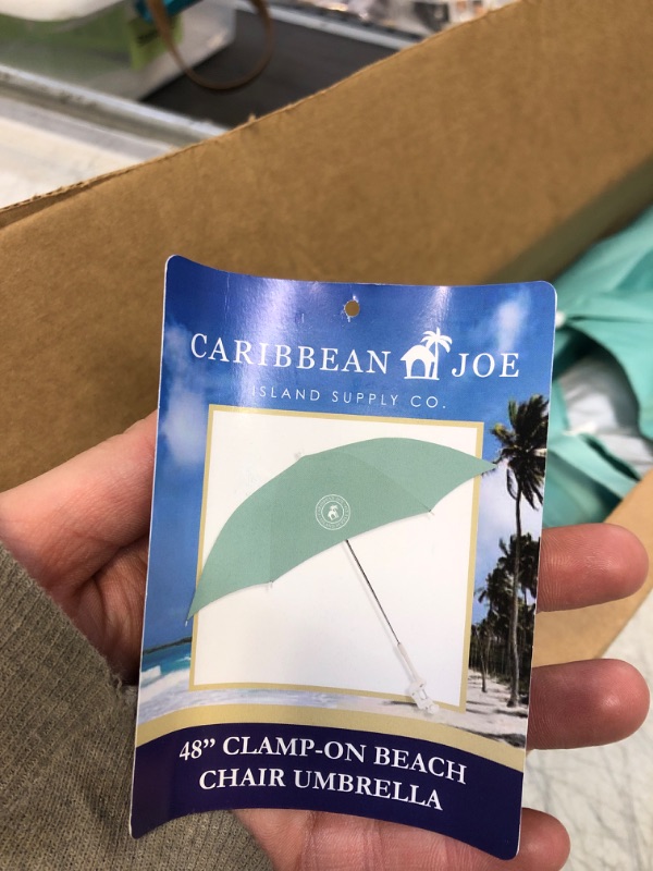 Photo 3 of 48'' CLAMP-ON BEACH CHAIR UMBRELLA  2 PCS (USED, DIRTY)