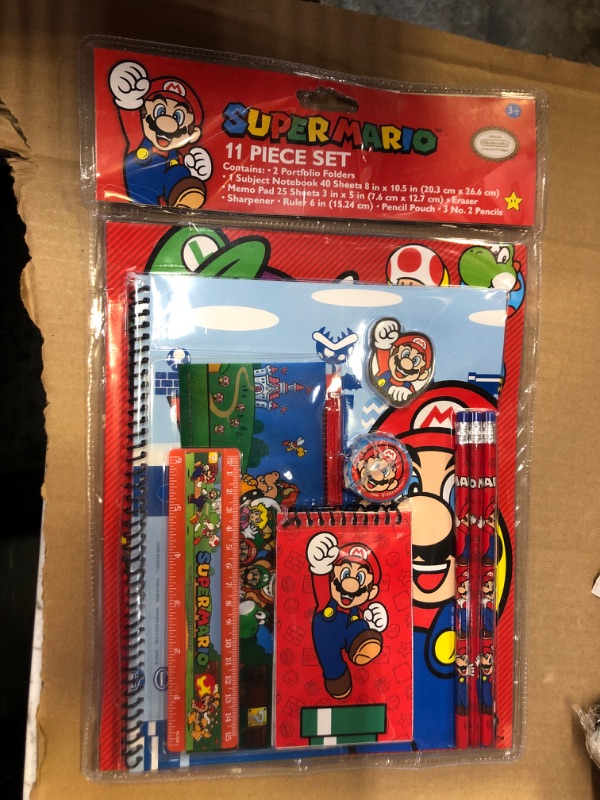 Photo 2 of Super Mario School Stationary Set 11pc Value Pack