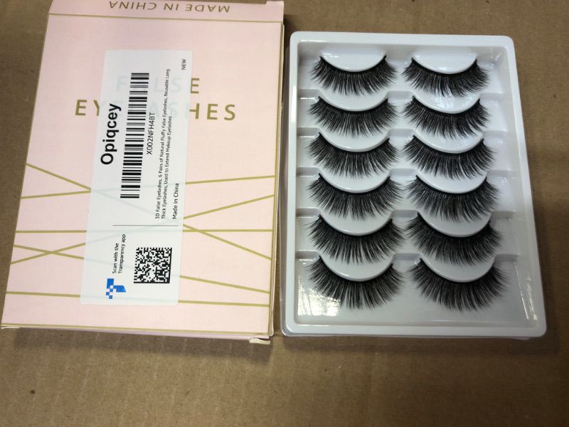 Photo 2 of 3D False Eyelashes, 6 Pairs of Natural Fluffy False Eyelashes, Reusable Long Thick Eyelashes, Used to Extend Makeup Eyelashes
